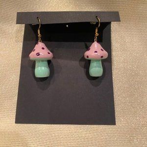 Handmade Mushroom Earrings